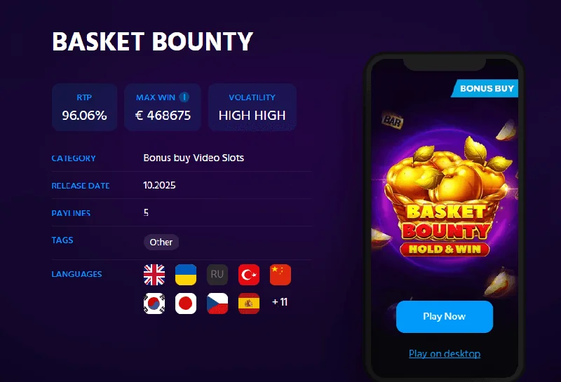 Captură de ecran Basket Bounty