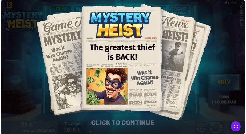 Captură de ecran Mystery Heist
