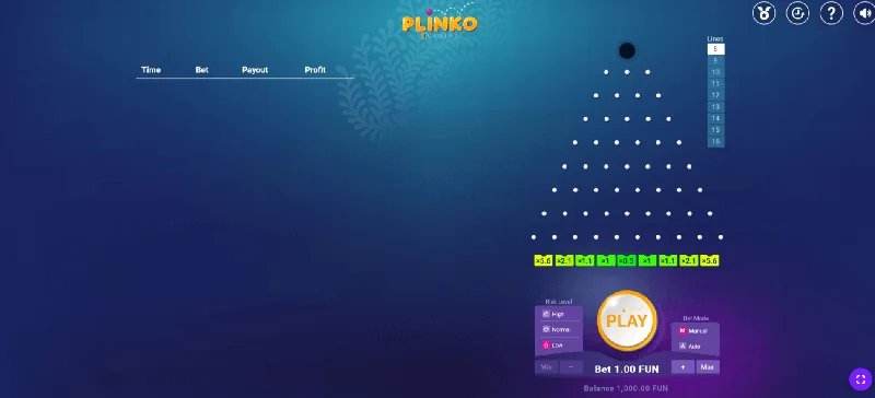 Captură de ecran Plinko