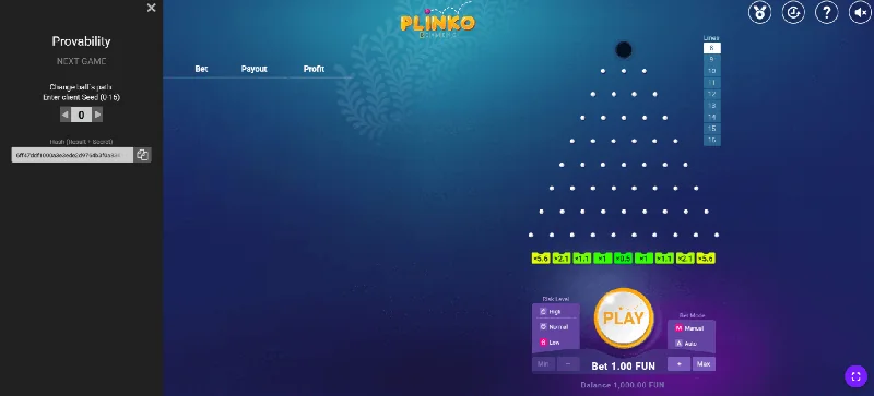Captură de ecran Plinko