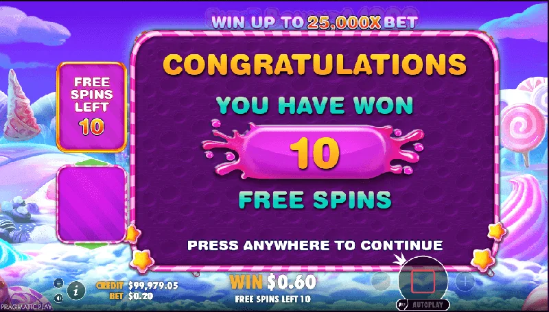 Captură de ecran Sweet Bonanza 1000