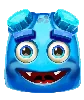 Simbolul Reactoonz 100 Albastru cu Doi Ochi